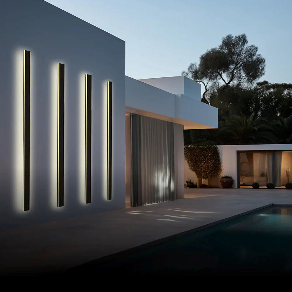 Stilvolle LED-Außenwandleuchte IP65 | Minimalistische, wetterfeste Wandlampe aus Metall & Acryl für Garten, Terrasse und Korridor – dimmbar, energieeffizient & optional mit Bewegungssensor