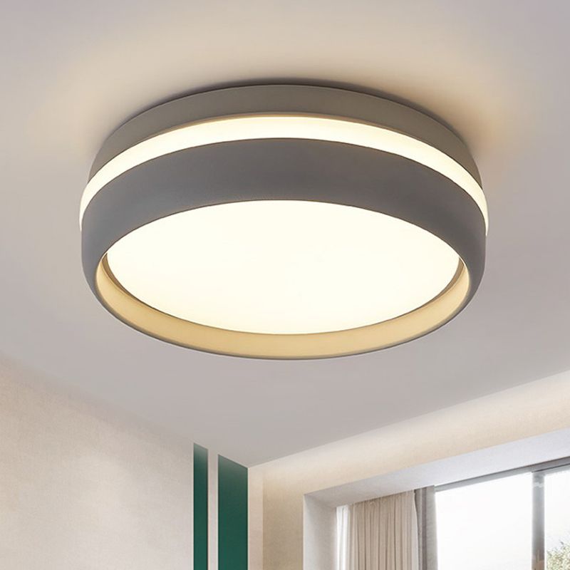 LumaRund | Moderne Runde LED-Deckenleuchte in Schwarz und Weiß