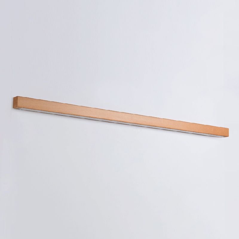 Modern Linear LED Wandleuchte Ozumi – 1/2-flammig Holz & Acryl für Spiegel- und Wohnbereich