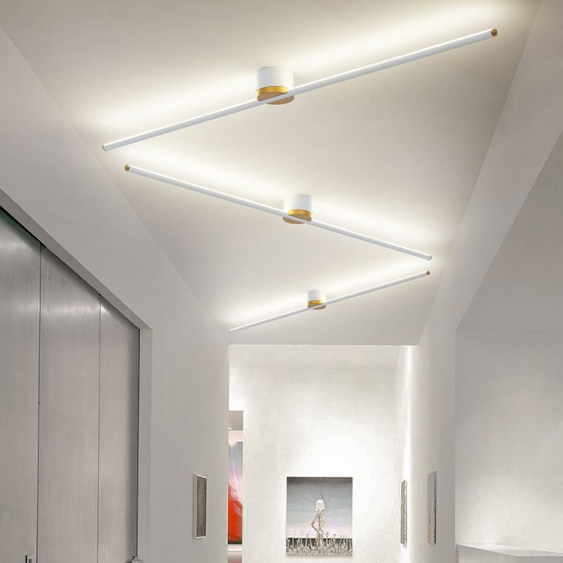 LumaLinea - Moderne Lineare LED-Deckenleuchte in Schwarz und Weiß für Schlaf- und Wohnzimmer
