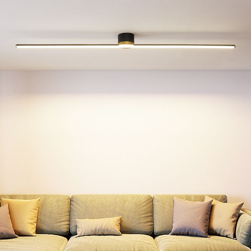 LumaLinea - Moderne Lineare LED-Deckenleuchte in Schwarz und Weiß für Schlaf- und Wohnzimmer