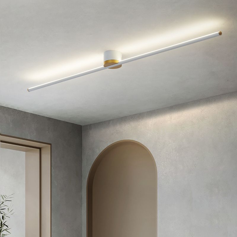 LumaLinea - Moderne Lineare LED-Deckenleuchte in Schwarz und Weiß für Schlaf- und Wohnzimmer