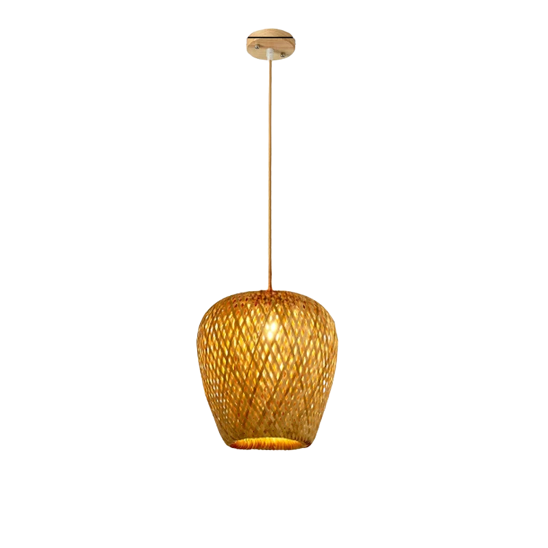 Rattano | Pendelleuchte aus handgewebtem Bambus & Rattan