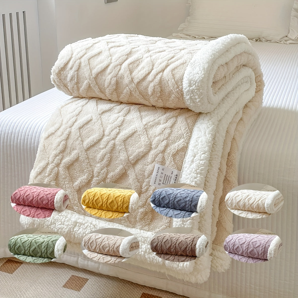 Wendbare Fleece-Decke - Dickere Sofadecke für Herbst und Winter, Geeignet für Alle Jahreszeiten