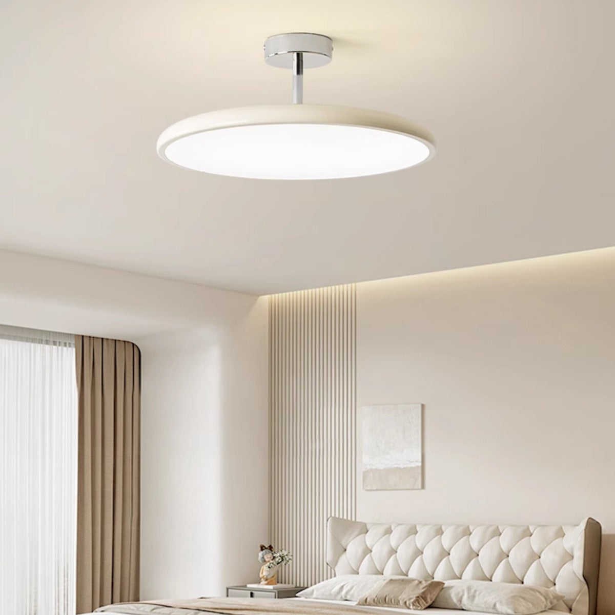 LichtKrone Vintage LED Deckenleuchte Glas Rot/Weiß/Grün Schlafzimmer