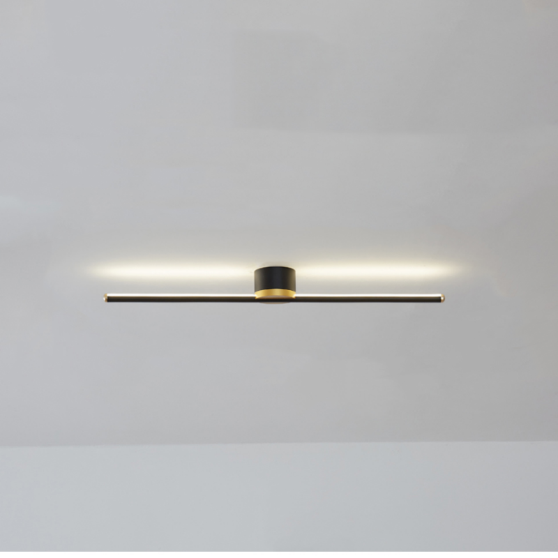 LumaLinea - Moderne Lineare LED-Deckenleuchte in Schwarz und Weiß für Schlaf- und Wohnzimmer