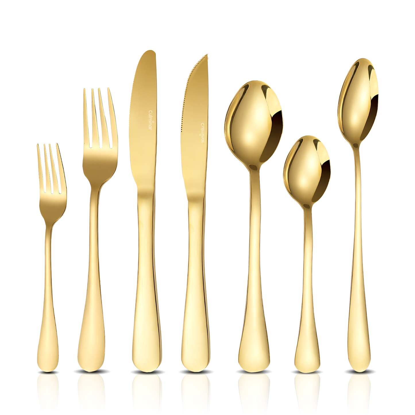 LuxeServe | Champagnergoldenes Servierset