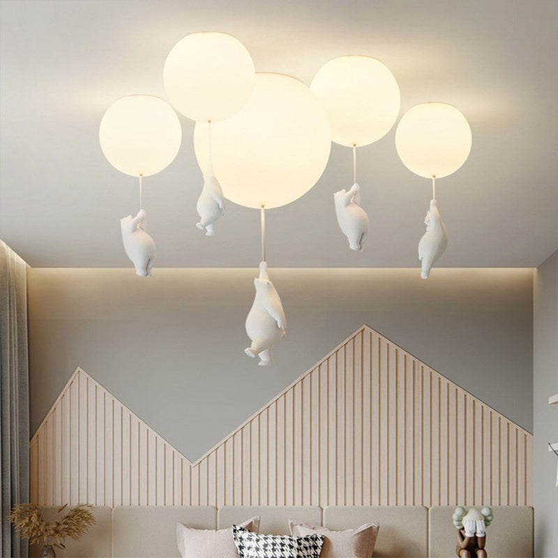 BärBallon | LED Kinderzimmerlampe – Verspielte Deckenleuchte mit süßem Bär & bunten Luftballons