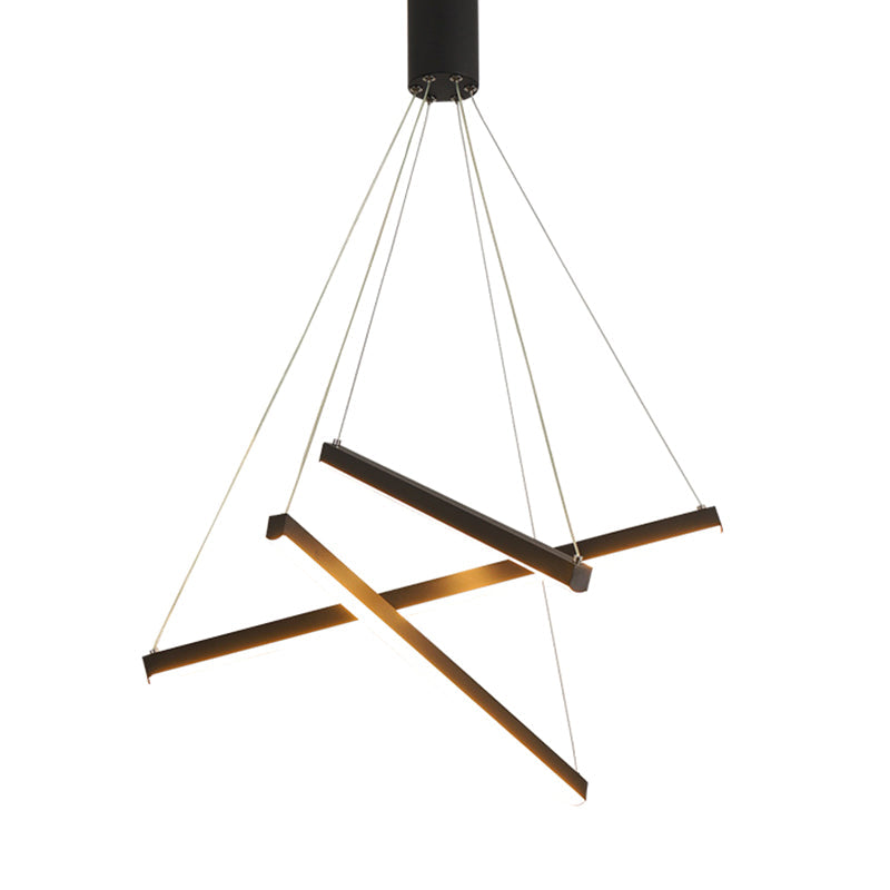 LumiStrata | Moderne LED-Pendellampe – Mehrstufige Metallleuchte, dimmbar mit Fernbedienung
