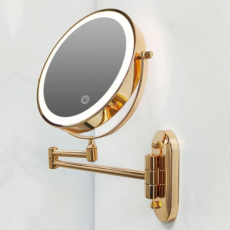 LumoLux-Spiegel | Wiederaufladbarer LED-Vergrößerungsspiegel für Make-up & Badezimmer