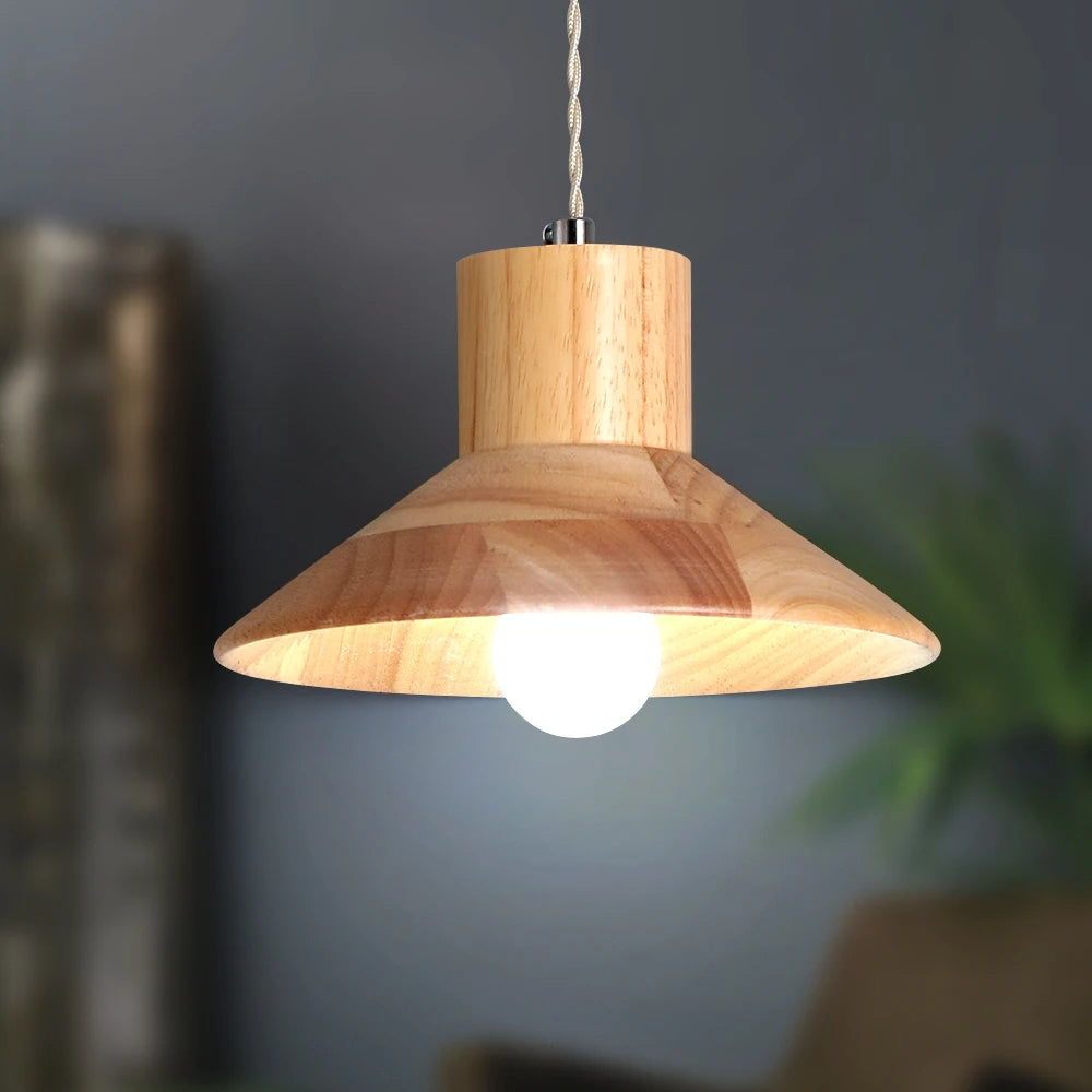 HolzLumen | Moderne Deckenleuchte - Holz-Pendelleuchte