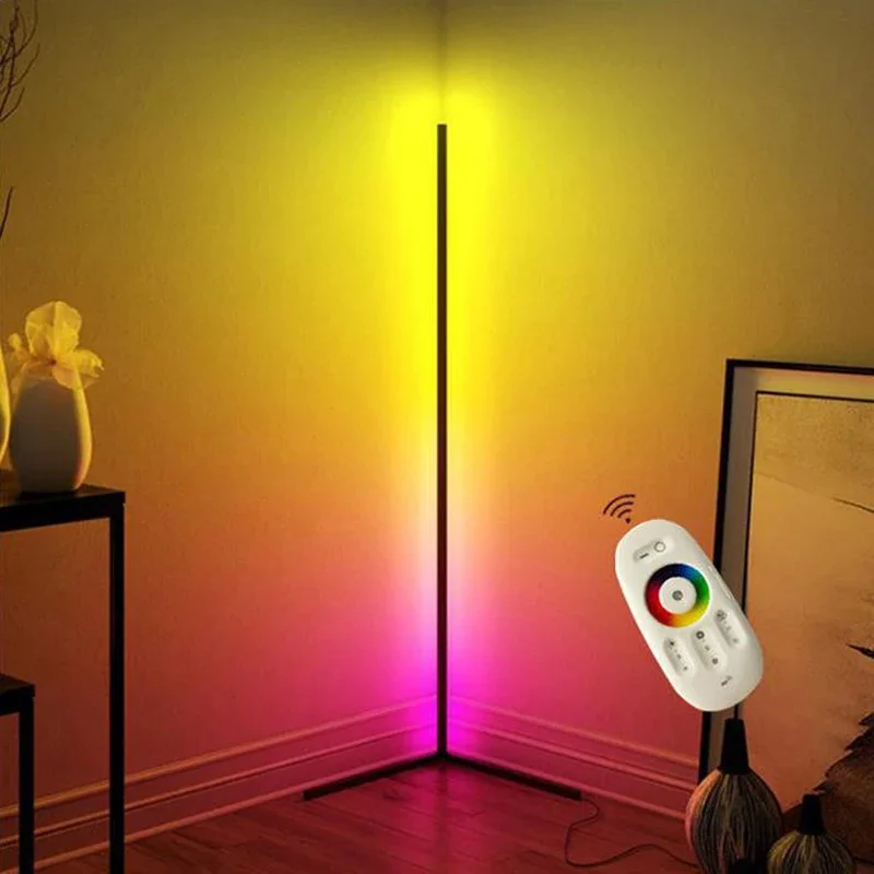 SleekBuddy | Minimalistische LED-Stehleuchte in Schwarz/Weiß – Moderne Ecklampe aus Aluminium