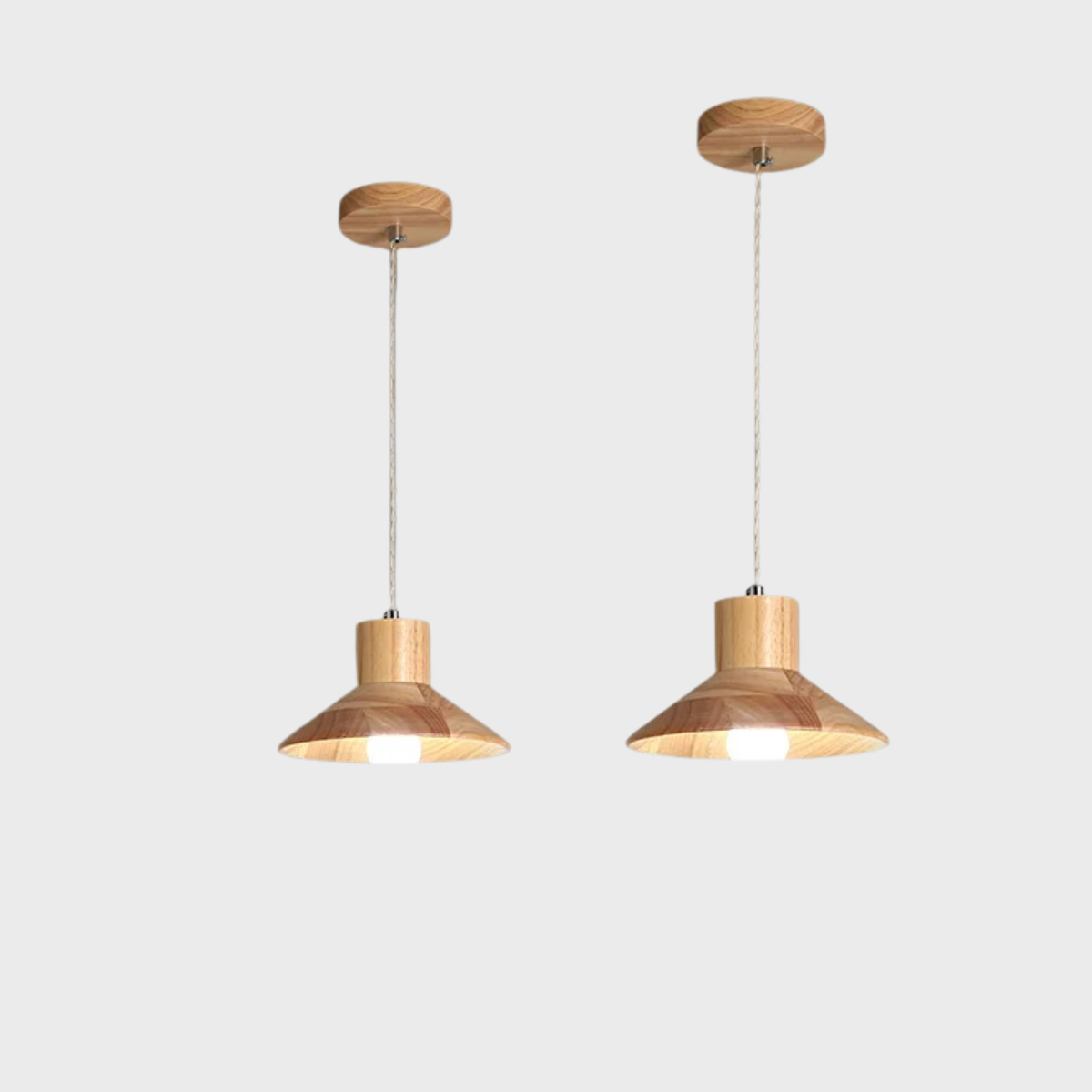HolzLumen | Moderne Deckenleuchte - Holz-Pendelleuchte