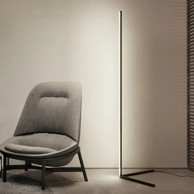 SleekBuddy | Minimalistische LED-Stehleuchte in Schwarz/Weiß – Moderne Ecklampe aus Aluminium
