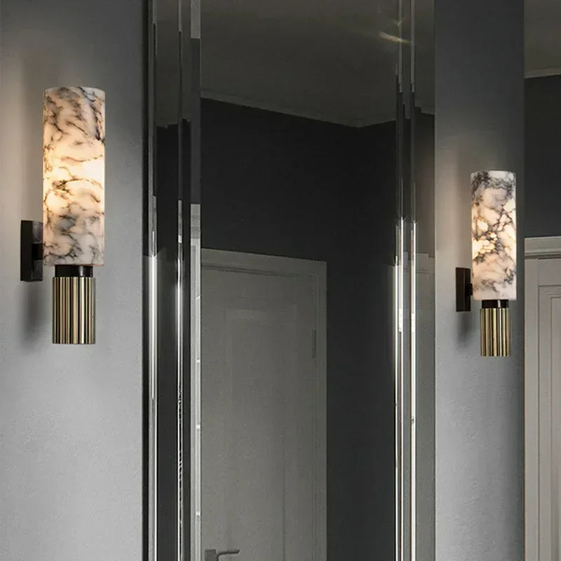 Clyrona | Wandleuchte – Elegantes Marmor-Design mit E27 Fassung
