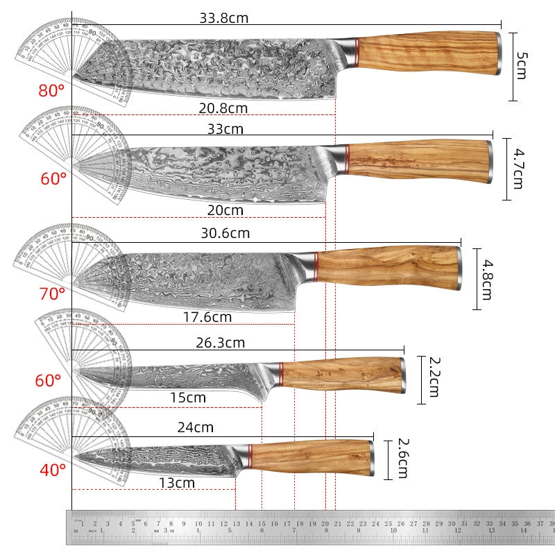 Damastor | Damastmesser-Set – Ultra-scharfe Klingen aus Premium-Damaststahl