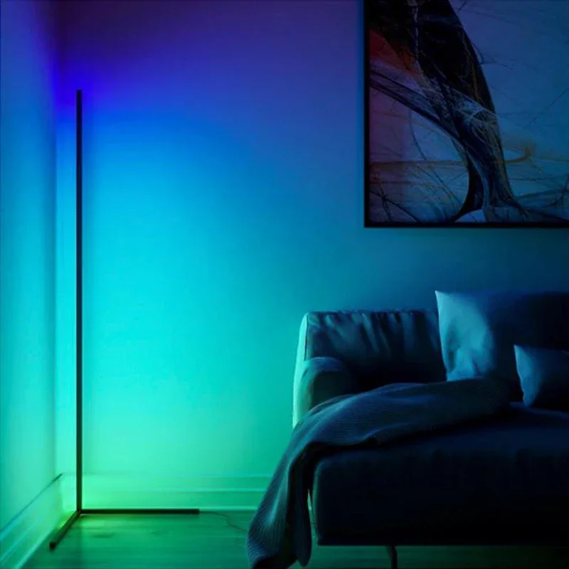SleekBuddy | Minimalistische LED-Stehleuchte in Schwarz/Weiß – Moderne Ecklampe aus Aluminium