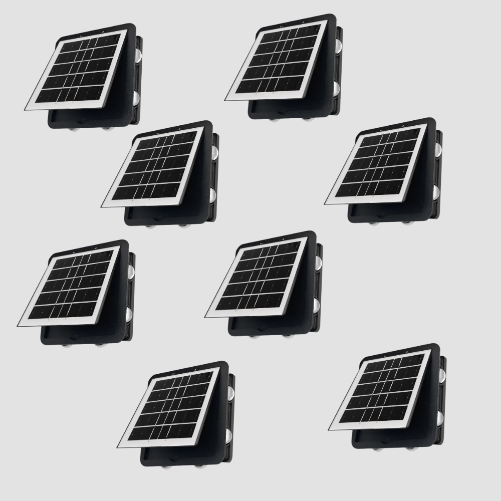 SensoLuma | Intelligente Solarwandleuchte mit Dämmerungssensor und warmem Licht