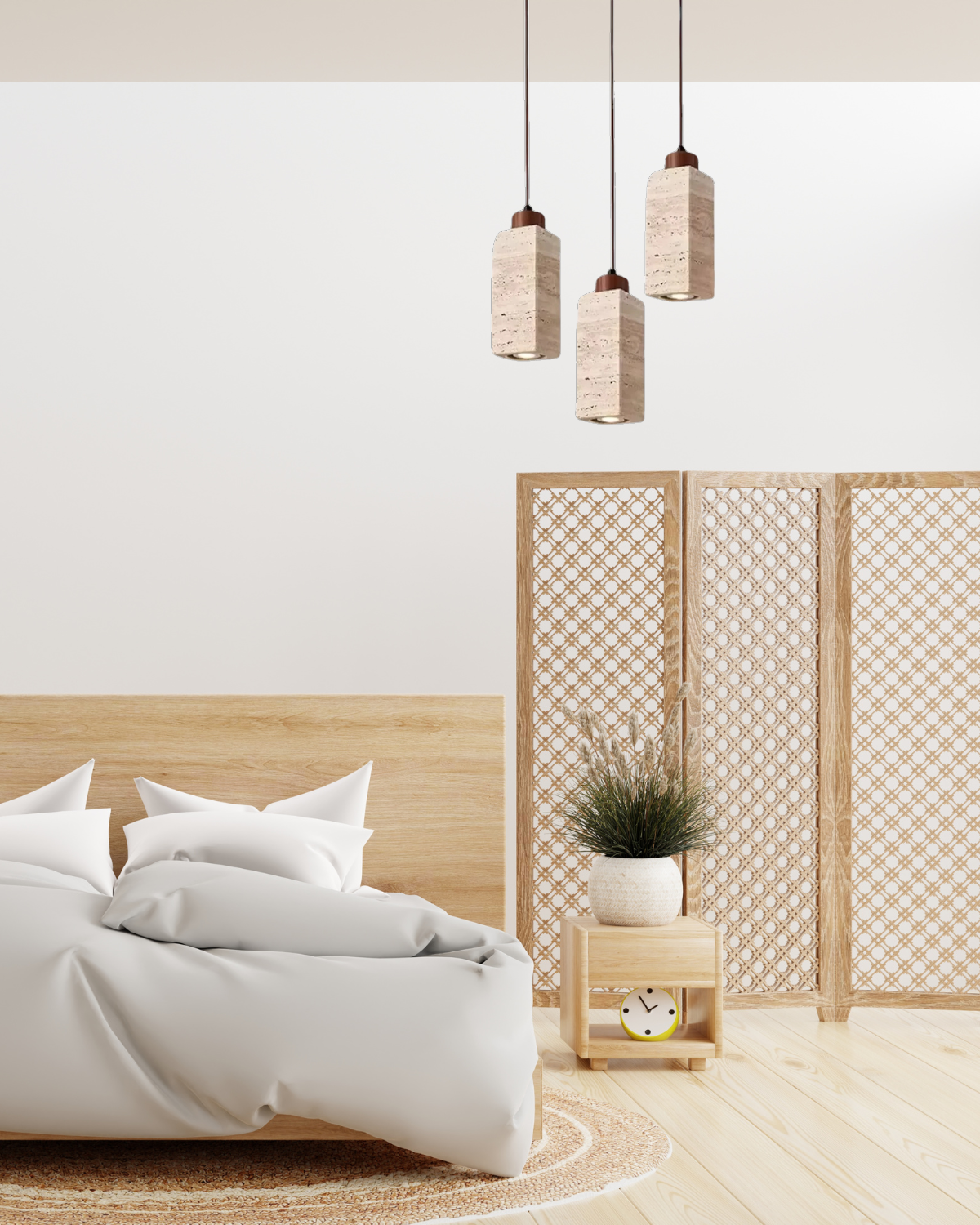 NaturLicht Pendelleuchte | Elegante Beleuchtung mit natürlichem Stein-Charme