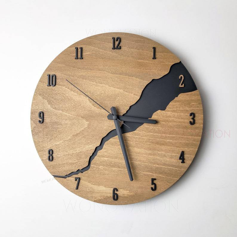 HolzLuxus Stilvolle und Elegante Wanduhr