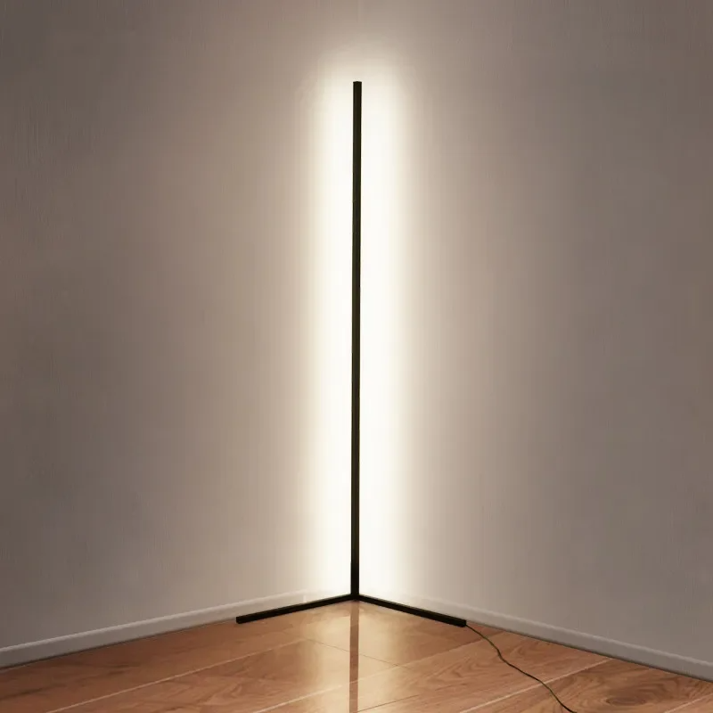 SleekBuddy | Minimalistische LED-Stehleuchte in Schwarz/Weiß – Moderne Ecklampe aus Aluminium