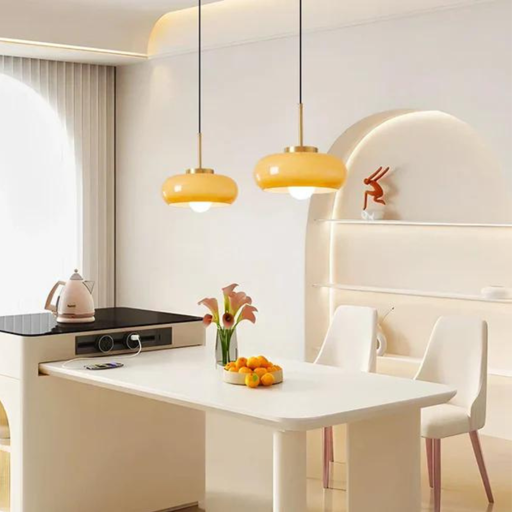 NachtSchimmer | LED-Deckenleuchte – Elegantes Glas-Design