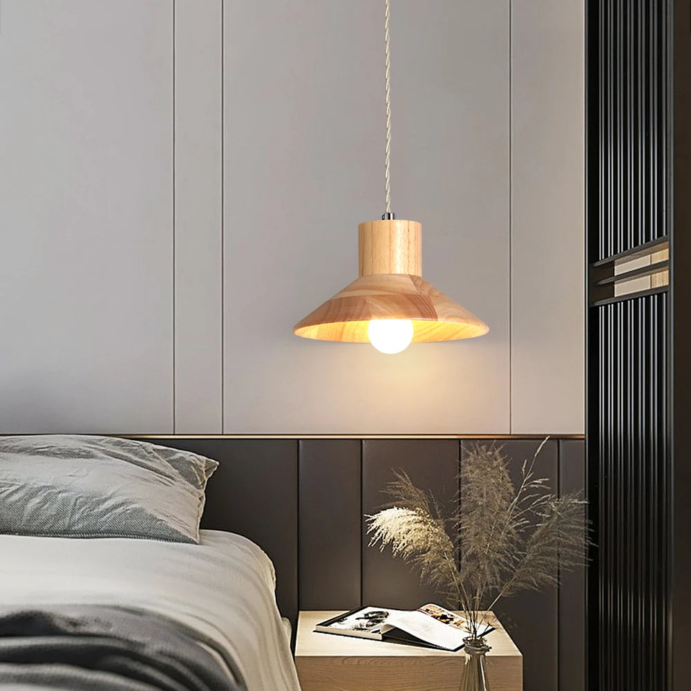 HolzLumen | Moderne Deckenleuchte - Holz-Pendelleuchte