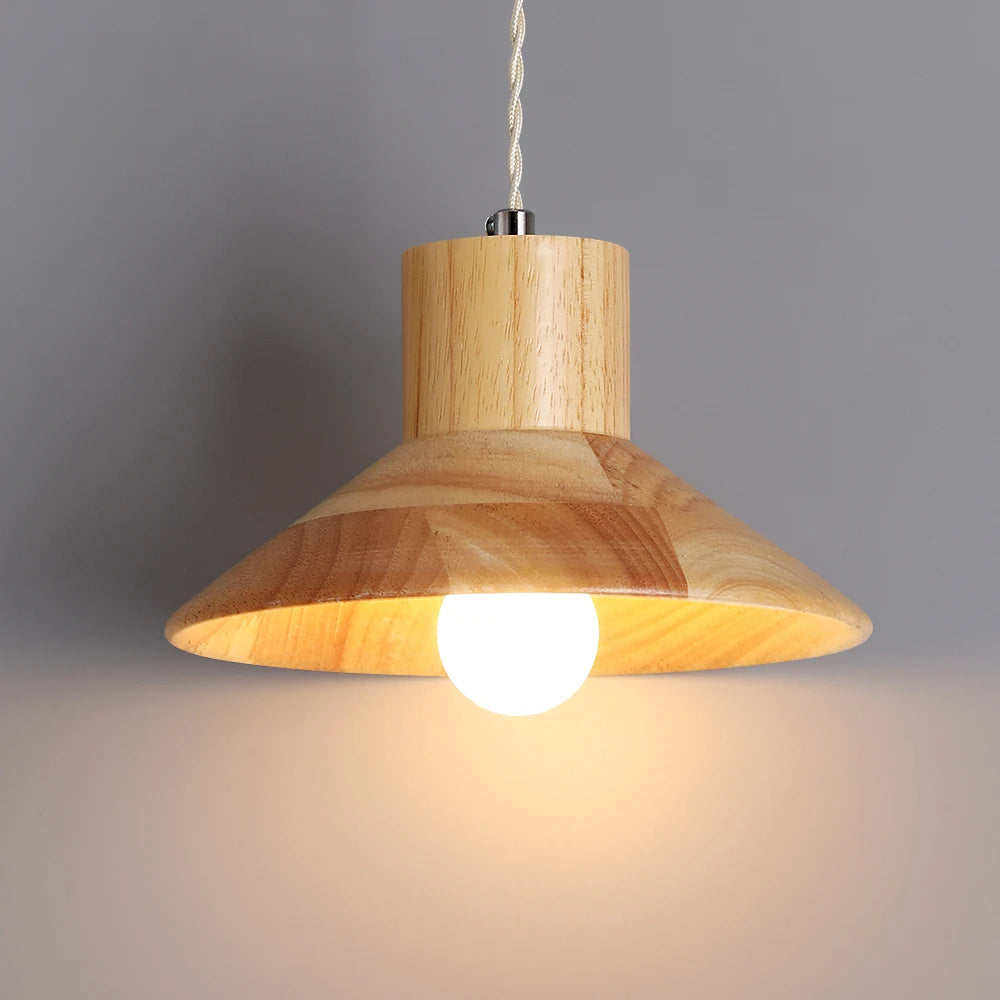 HolzLumen | Moderne Deckenleuchte - Holz-Pendelleuchte