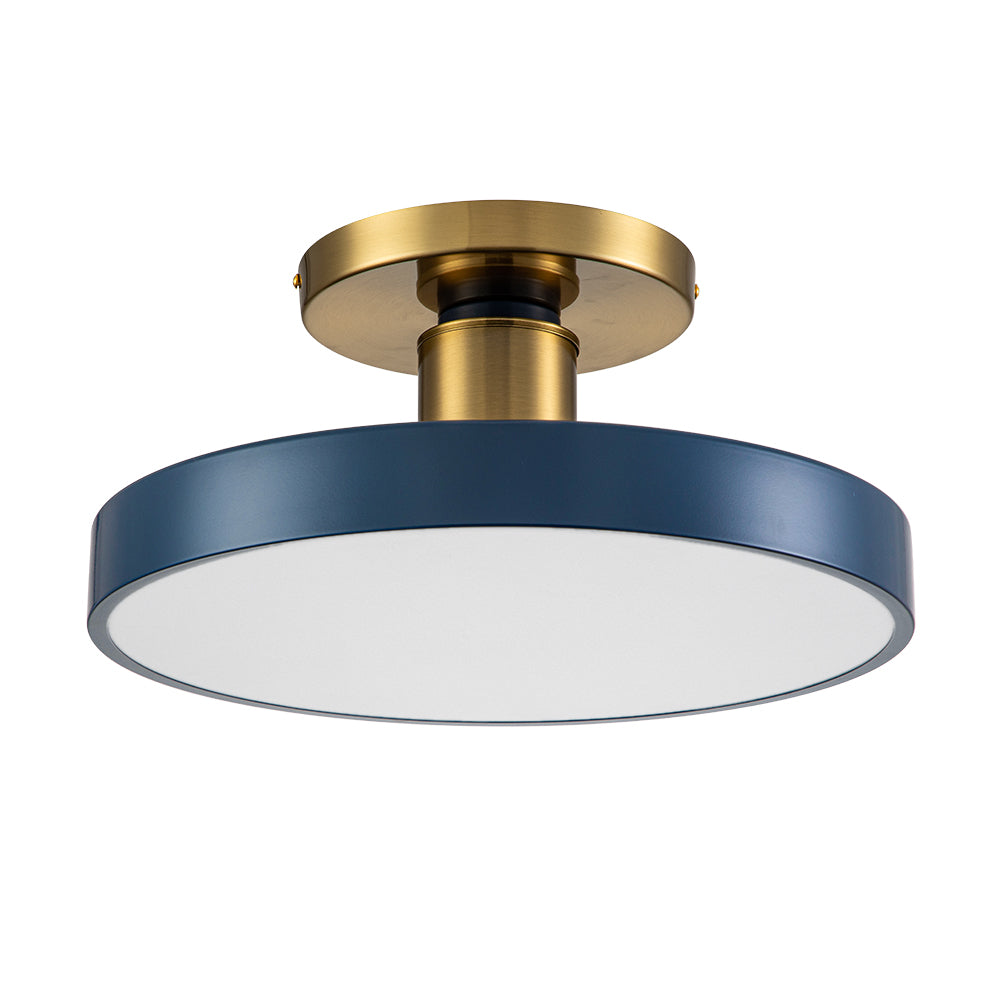 AquaDrum | LED-Deckenleuchte – Nordisches Semi-Flush Drum-Design