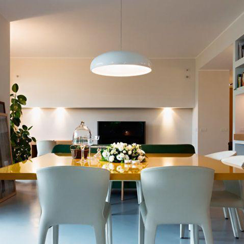 LichtFlair | Moderne LED Pendelleuchte Schwarz/Weinrot/Orange/Weiß - Metall Wohn/Schlafzimmer