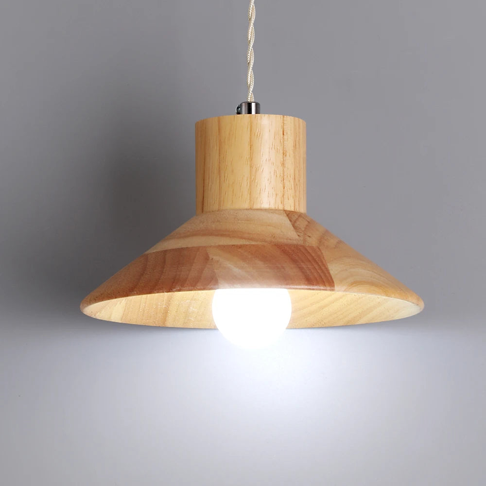 HolzLumen | Moderne Deckenleuchte - Holz-Pendelleuchte