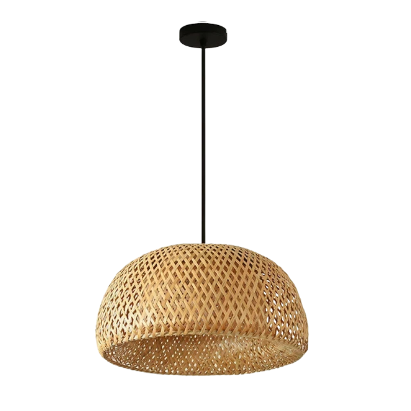 Rattano | Pendelleuchte aus handgewebtem Bambus & Rattan