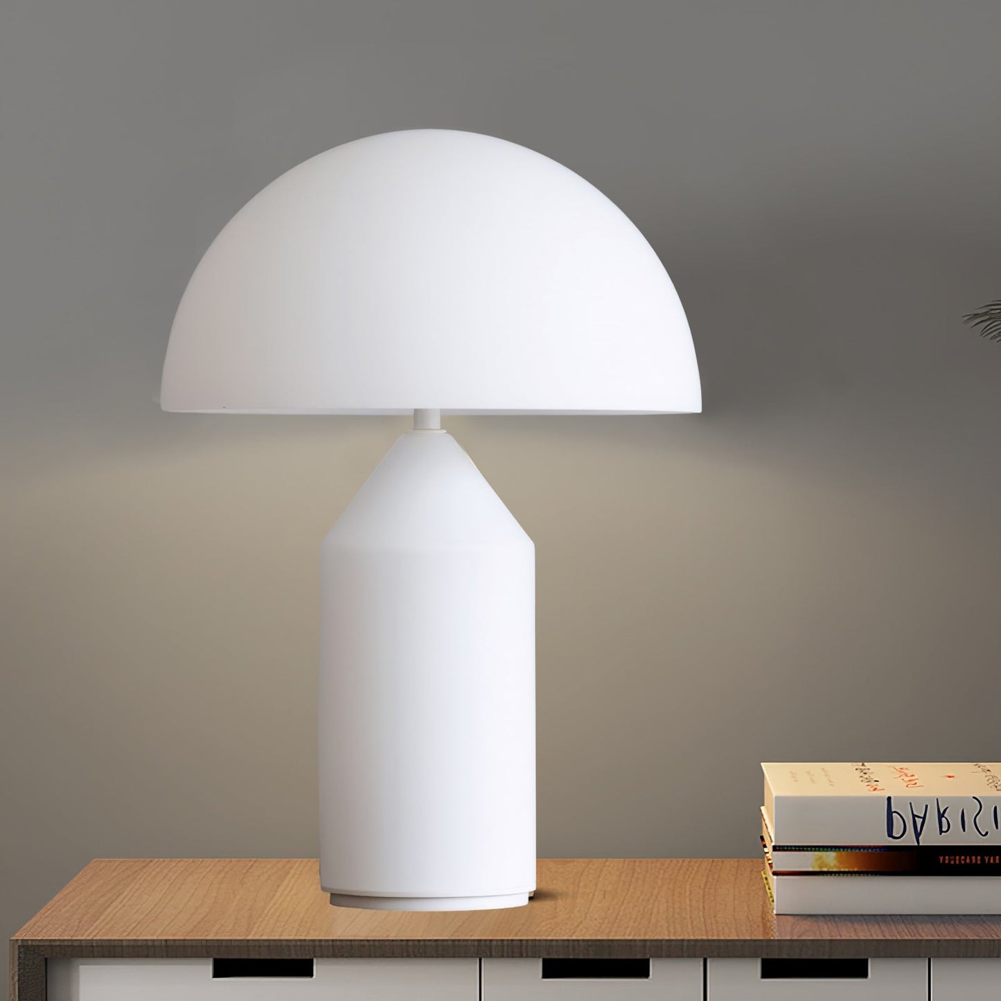 LuminaKunst | Tischleuchte – Moderne LED-Lampe mit Eleganter Geometrischer Form, Warmweißem Licht, Für Wohnzimmer, Schlafzimmer & Büro, In Schwarz, Weiß & Kupfer