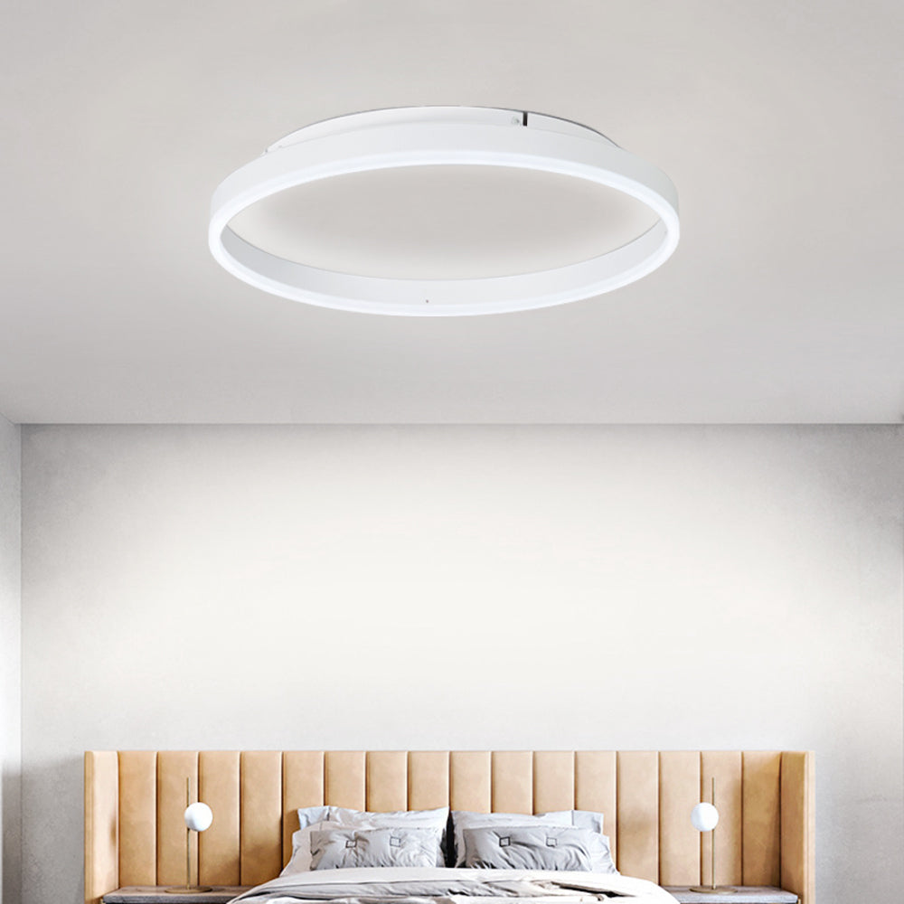 LumiRing | LED-Deckenleuchte – Moderne Runde Lampe in Schwarz & Gold, Dimmbar, Metall-Design für Wohnzimmer & Schlafzimmer, Elegante Innenbeleuchtung