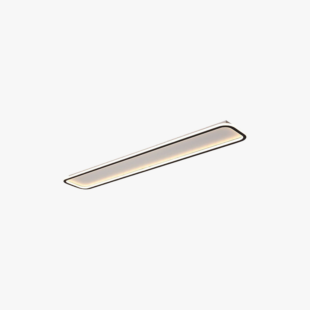 LumaRecta | Moderne Rechteckige LED-Deckenleuchte in Schwarz aus Metall und Silikon für Wohn-/Schlafzimmer