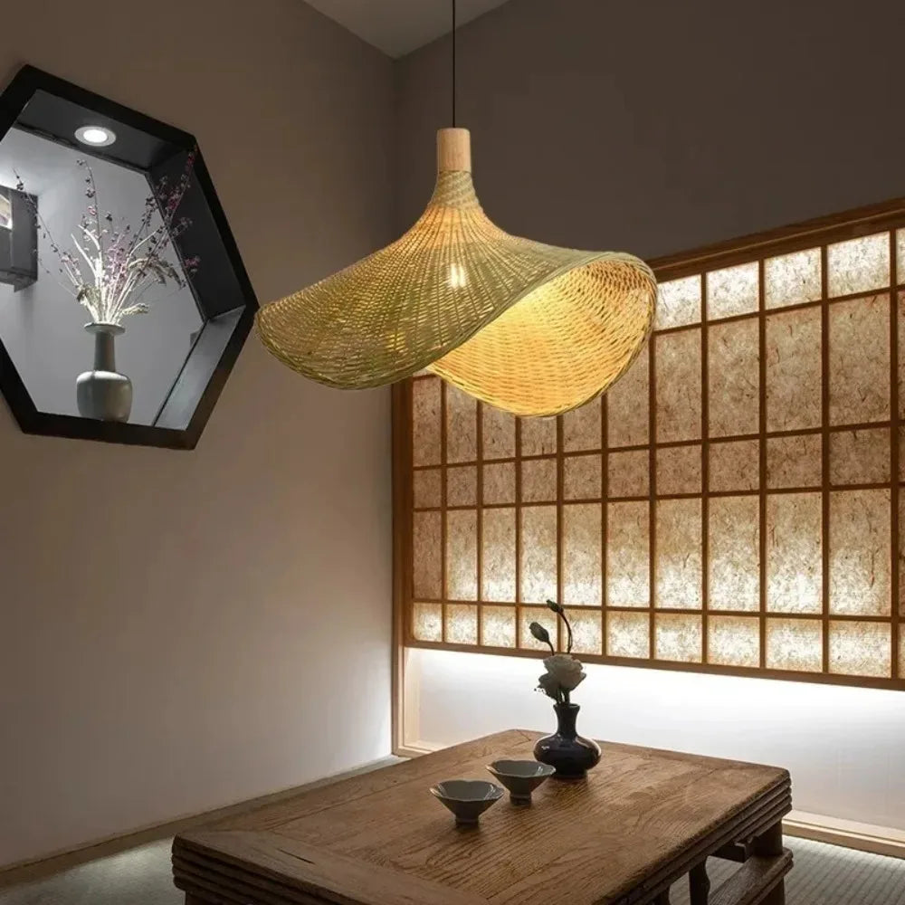Bellora | Pendelleuchte – Dimmbar aus Rattan und Bambus 1