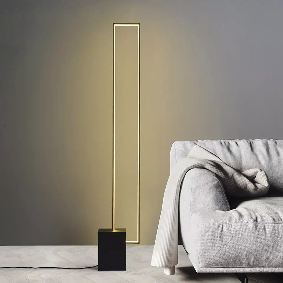 AuroraLoom | Elegante Rechteckige Stehlampe für Moderne Wohnräume