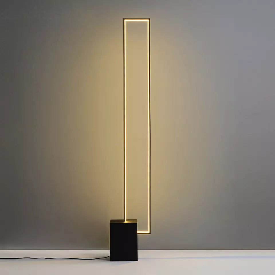 AuroraLoom | Elegante Rechteckige Stehlampe für Moderne Wohnräume