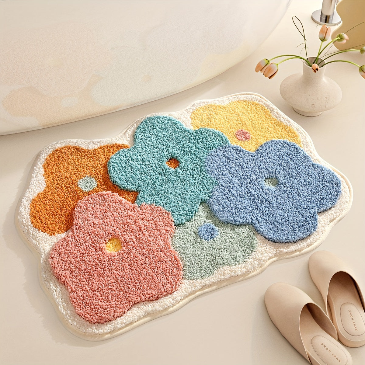 Florina | Badematte – Extra Absorbierend mit Blumenmuster für Ihr Badezimmer 11