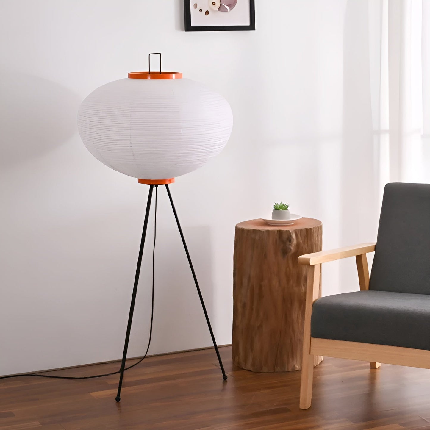 ZenGlow | Handgefertigte Stehleuchte aus Reispapier – Minimalistisches Design, warmes Ambientelicht, ideal für Wohnzimmer & Schlafzimmer