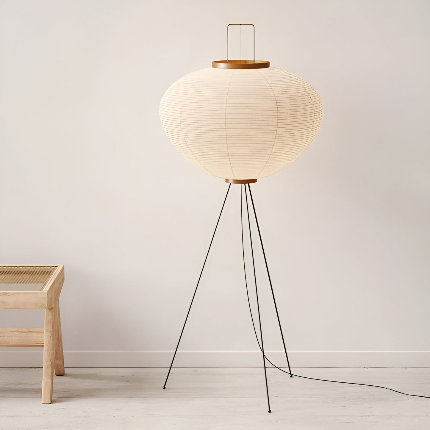 ZenGlow | Handgefertigte Stehleuchte aus Reispapier – Minimalistisches Design, warmes Ambientelicht, ideal für Wohnzimmer & Schlafzimmer
