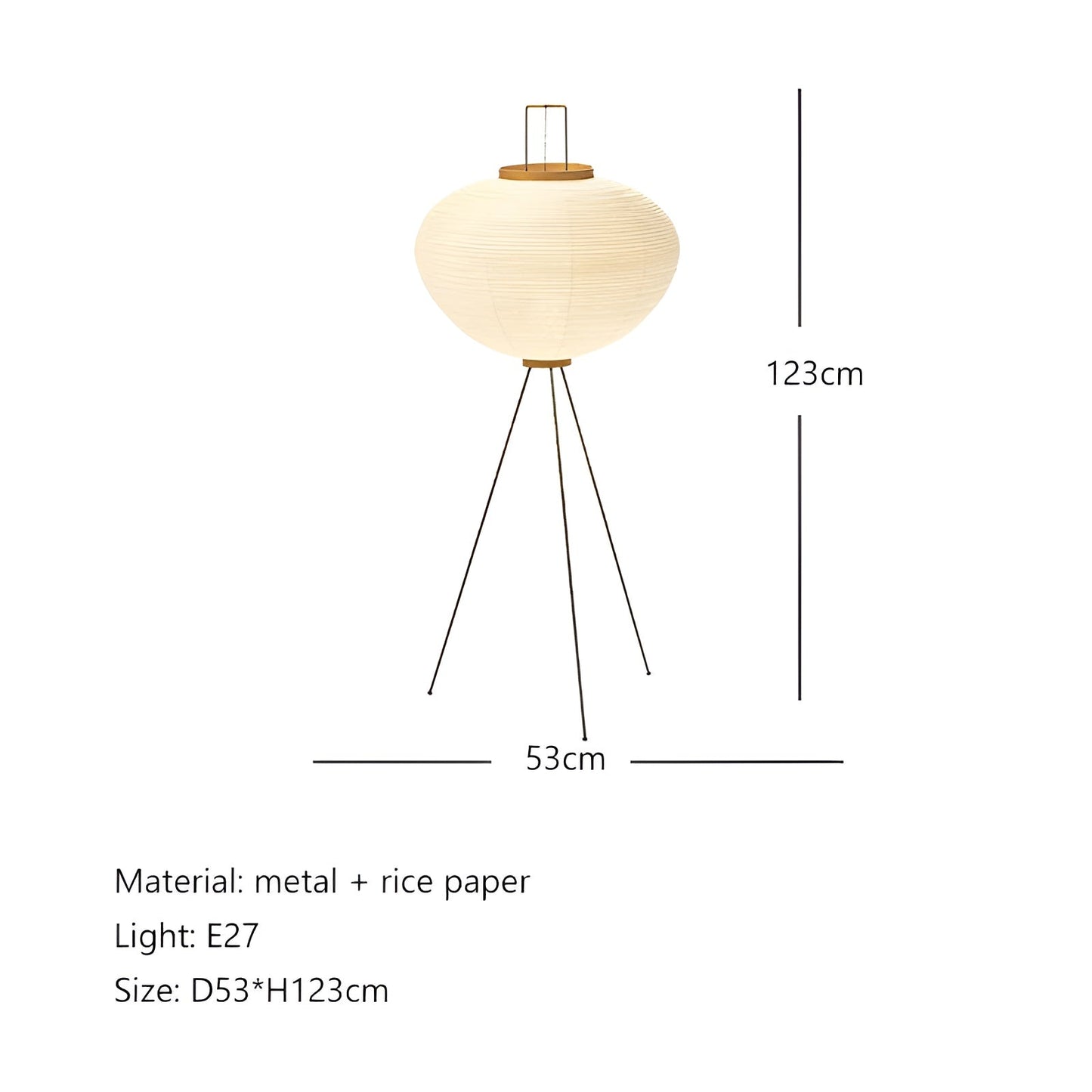 ZenGlow | Handgefertigte Stehleuchte aus Reispapier – Minimalistisches Design, warmes Ambientelicht, ideal für Wohnzimmer & Schlafzimmer