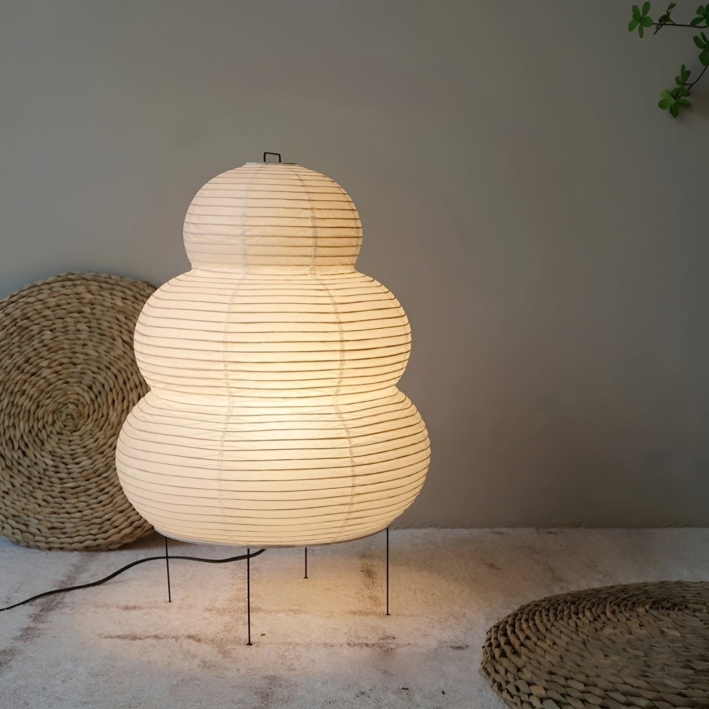 Elegante Stehleuchte im Naturdesign – Reispapier für eine harmonische Atmosphäre