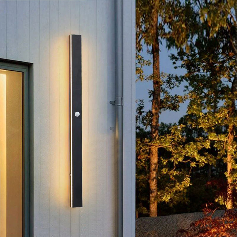 Stilvolle LED-Außenwandleuchte IP65 | Minimalistische, wetterfeste Wandlampe aus Metall & Acryl für Garten, Terrasse und Korridor – dimmbar, energieeffizient & optional mit Bewegungssensor