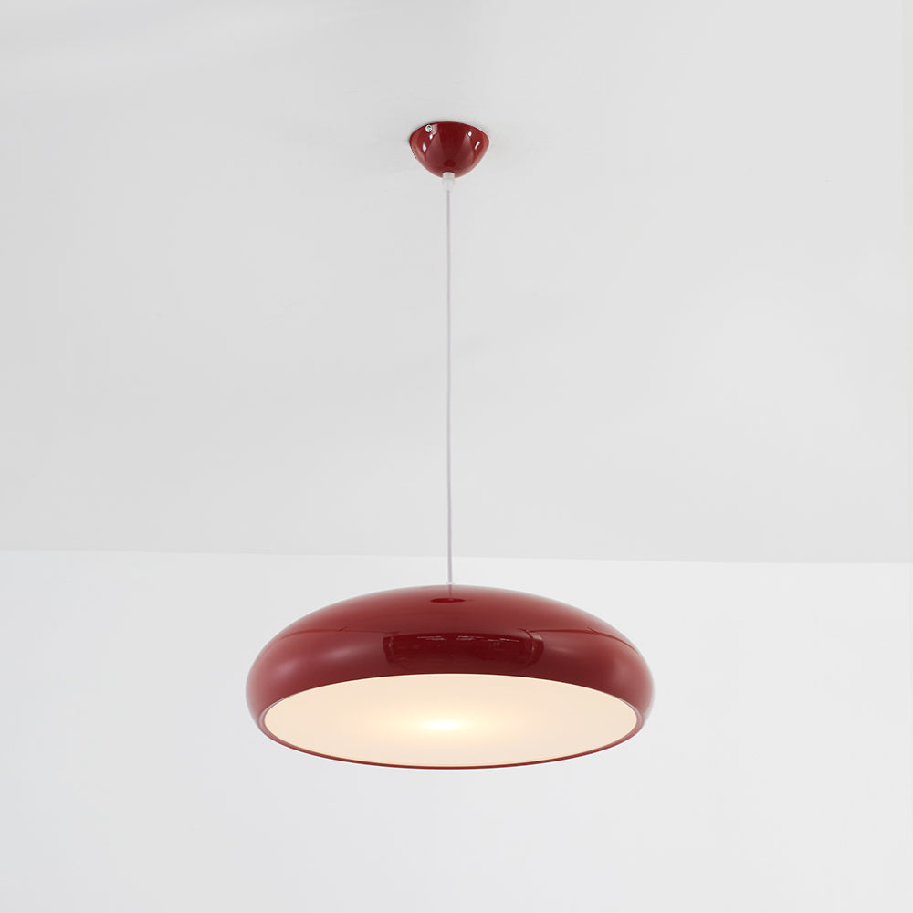 LichtFlair | Moderne LED Pendelleuchte Schwarz/Weinrot/Orange/Weiß - Metall Wohn/Schlafzimmer