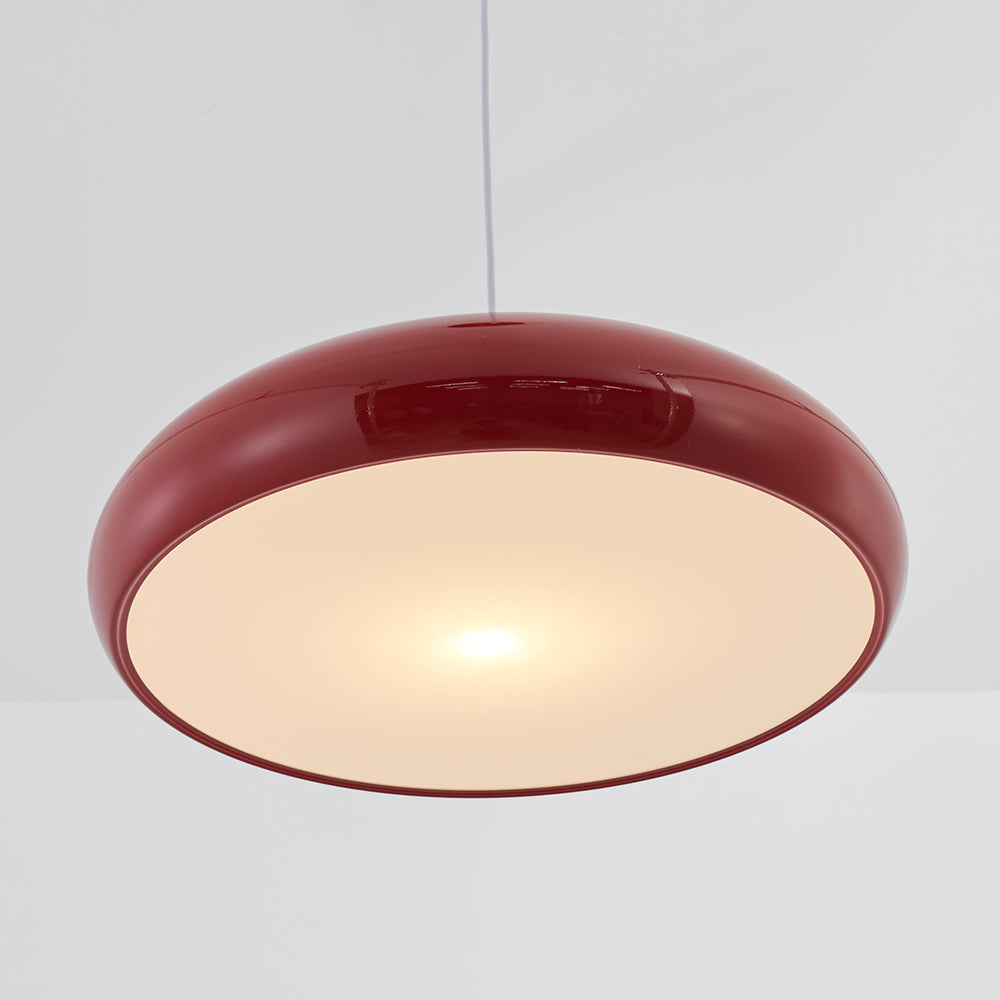 LichtFlair | Moderne LED Pendelleuchte Schwarz/Weinrot/Orange/Weiß - Metall Wohn/Schlafzimmer