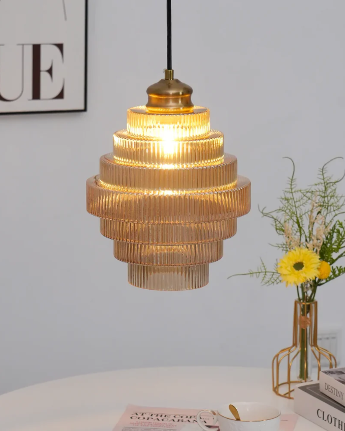 StufenGlanz | Pendelleuchte – Zeitlose Eleganz mit geschichtetem Glas