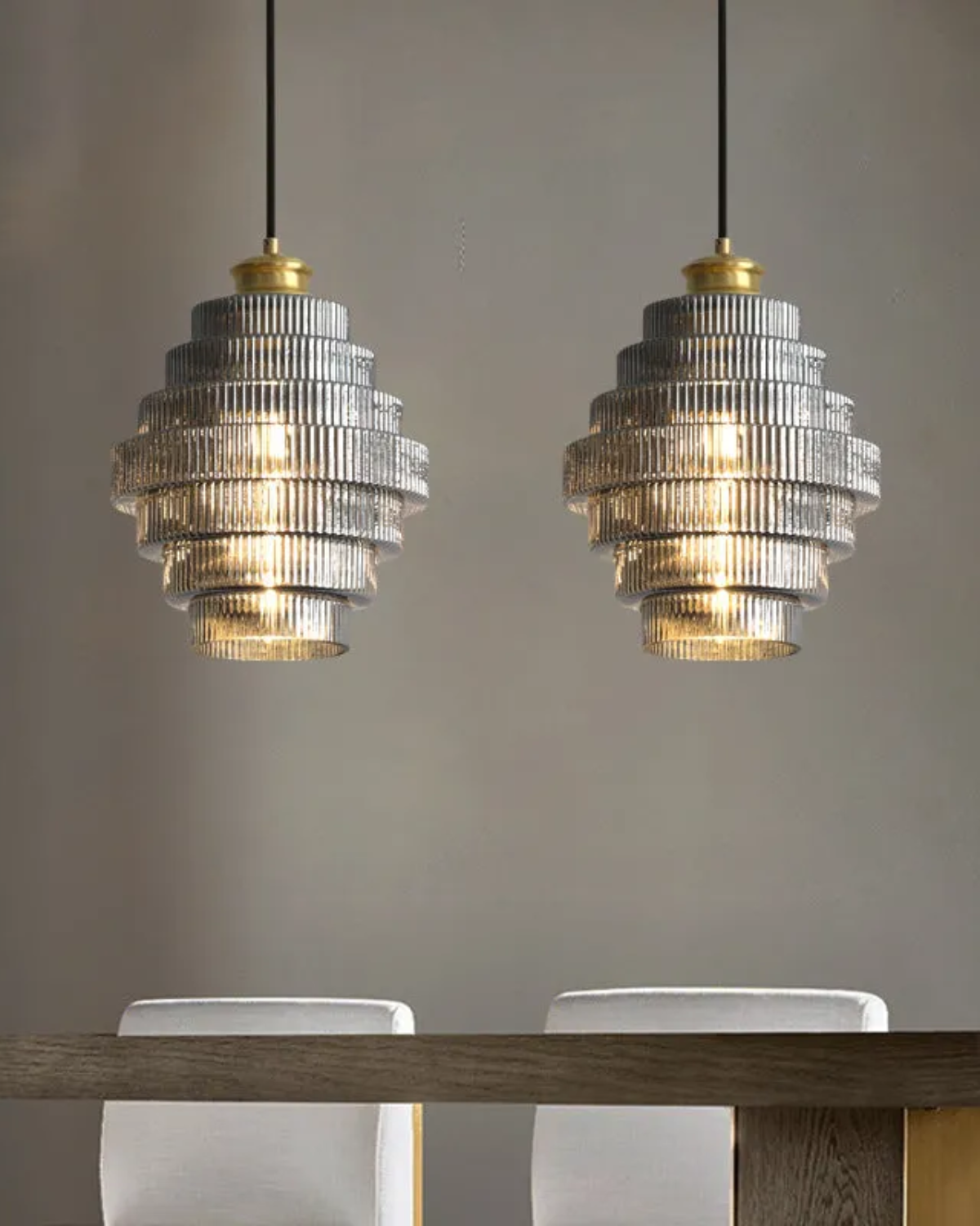 StufenGlanz | Pendelleuchte – Zeitlose Eleganz mit geschichtetem Glas