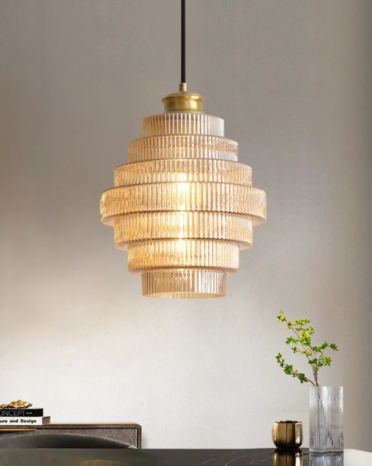 StufenGlanz | Pendelleuchte – Zeitlose Eleganz mit geschichtetem Glas