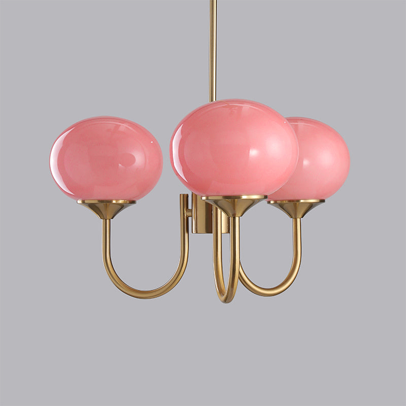 Zuckerstrahlen | Moderner Kronleuchter im Marshmallow-Design – Elegantes Glas, sanftes Licht & stilvolle Akzente für Wohn- und Esszimmer